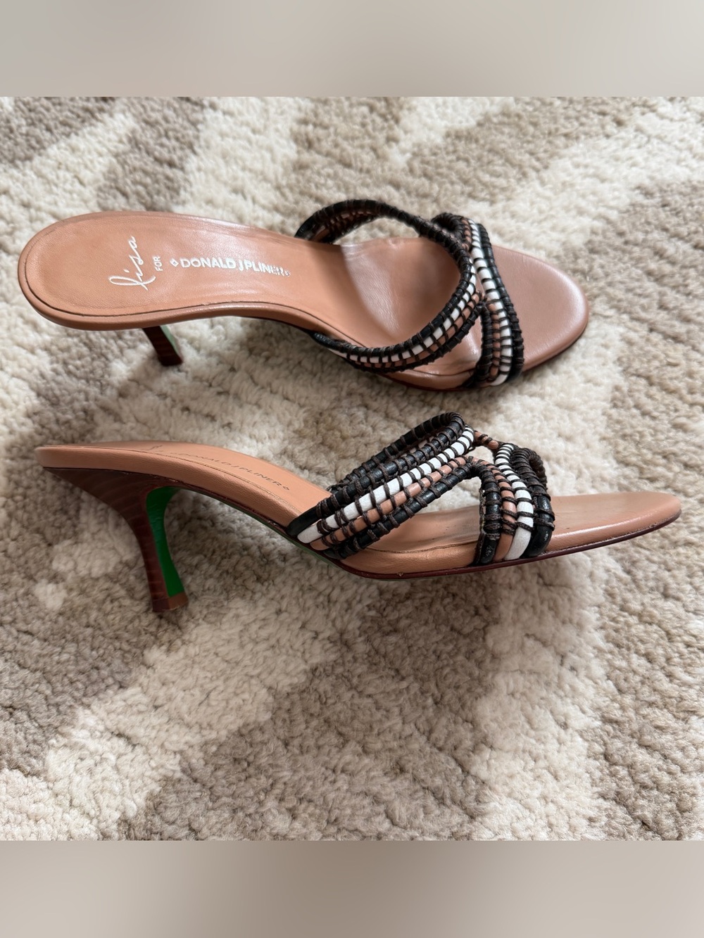 Lisa for Donald J. Pliner Pasion Hand Woven Slide Sandal_Multicolor Size- 7.5 - Picture 1 of 7